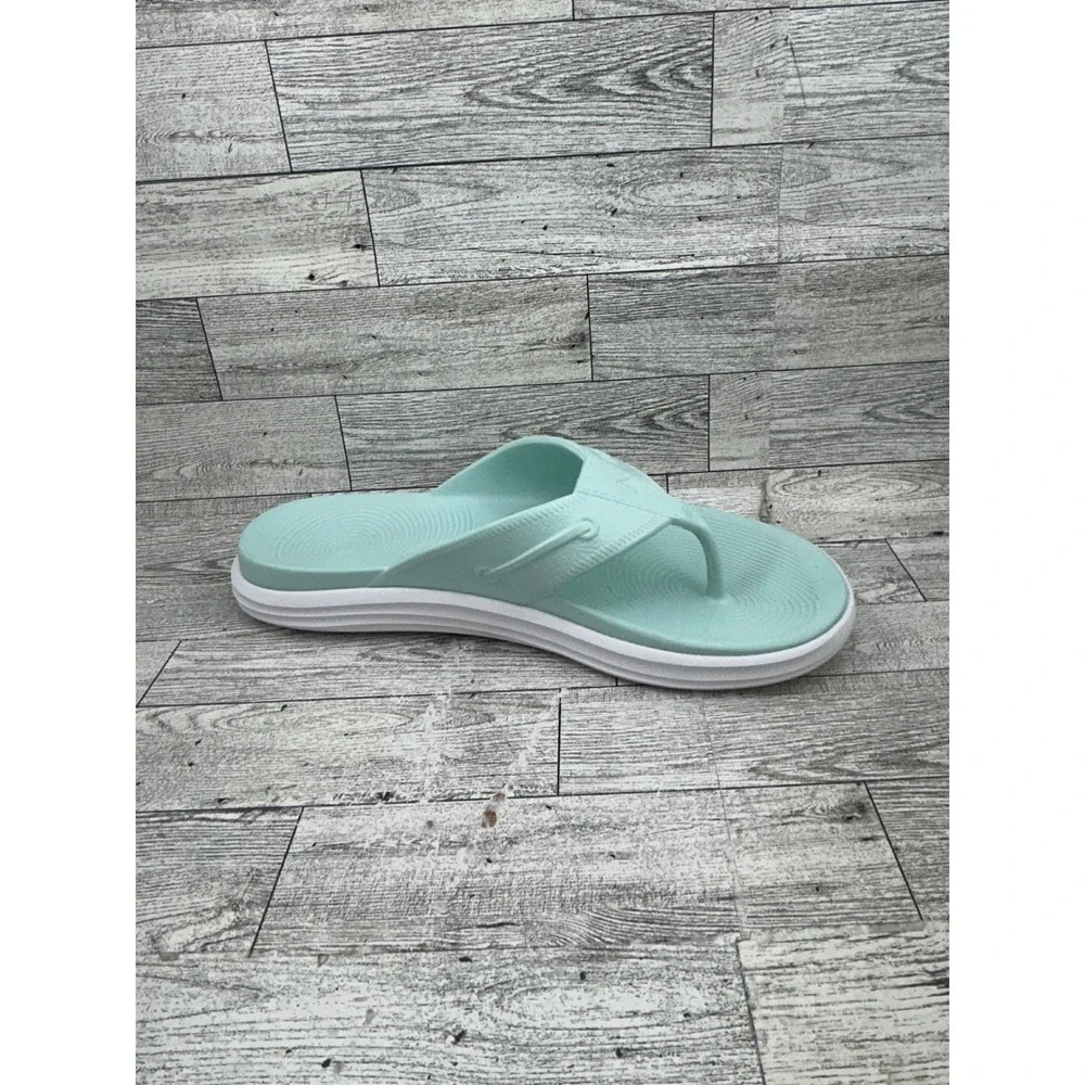 Sperry Flip Flop Sandals Mint Green Mens 10 Womens 12 Water Friendly Beach Thong